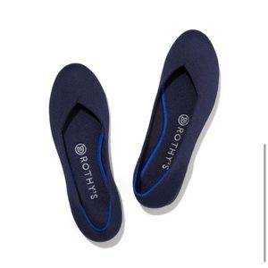Rothy's Navy Blue Knit Ballet Flats
